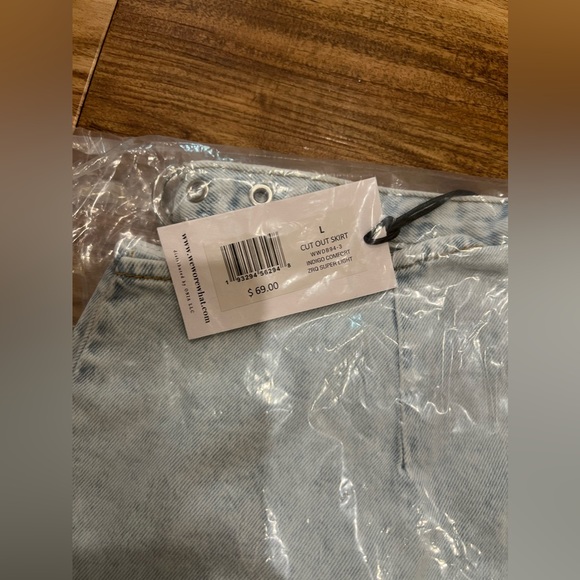 Revolve We Wore What Cut Out Mini Denim Skirt - Picture 8 of 8